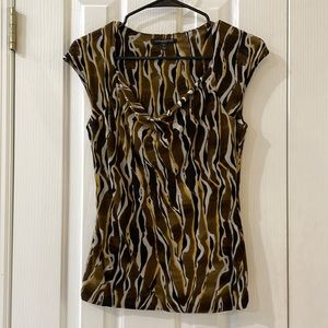 Women’s Leopard Print Dress Shirt, Size M